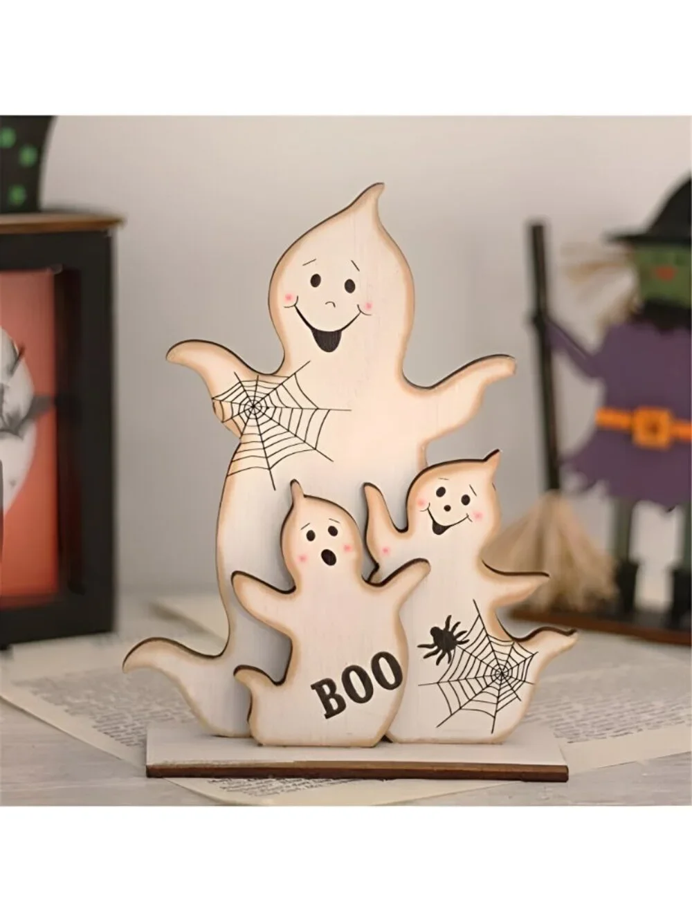 5PCS Halloween Witch/Ghost/Shoes Decoration for Indoor Home Table Decor